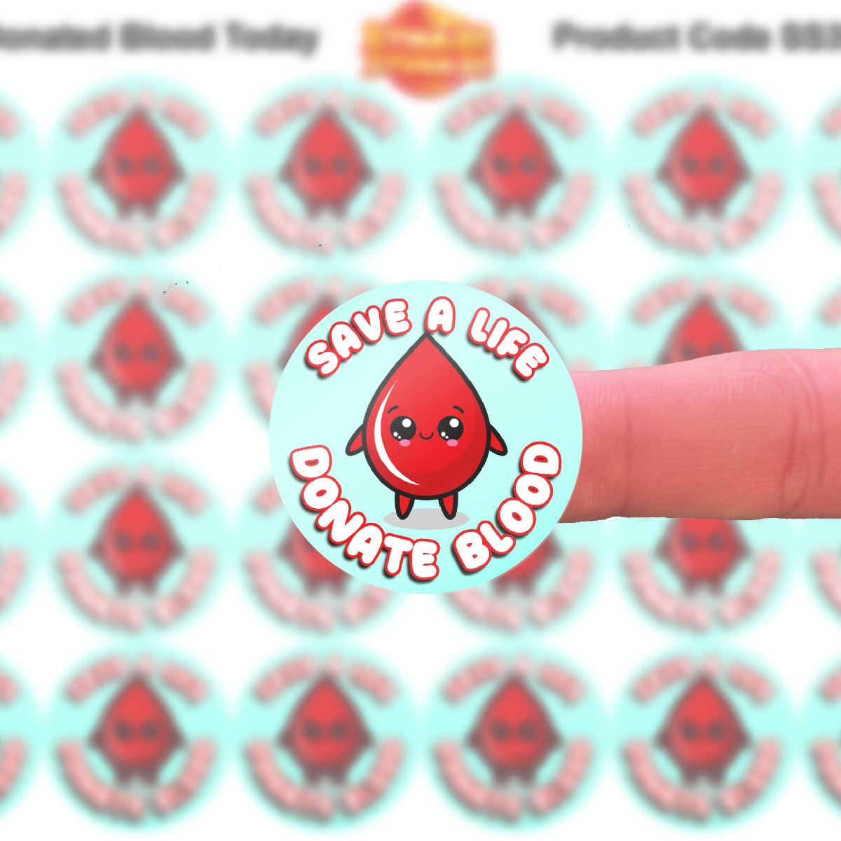 144 Save a Life, Donate I Gave Blood 30mm NHS Bravery Reward Stickers for Nurses Doctors