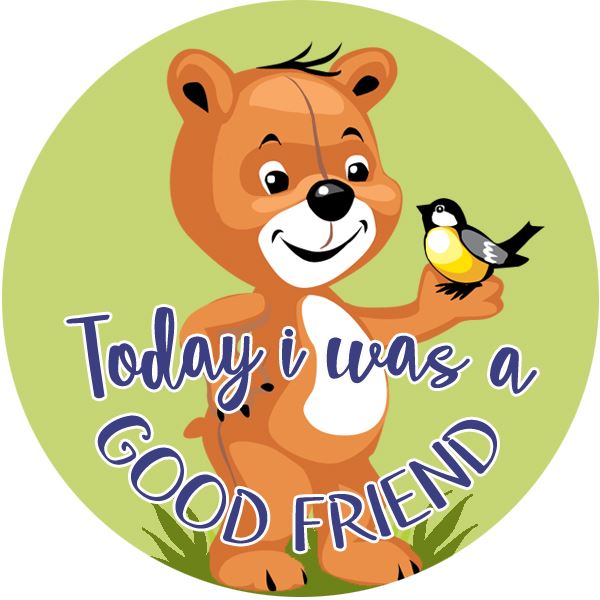144 Today i was a Good Friend 30mm Reward Stickers for Teachers or Parents