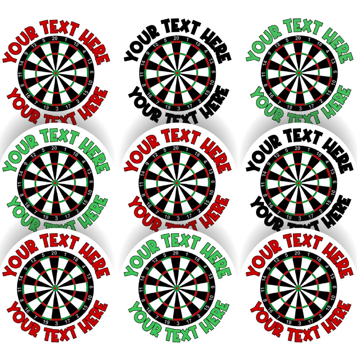144 Personalised Dartboard 30mm Reward Stickers for School Teachers, Parents  Darts Club