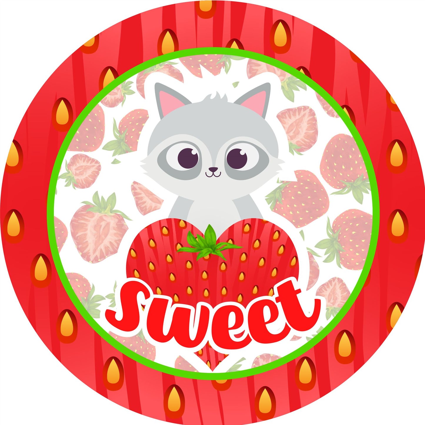 120 Strawberry Heart Animal 30mm Scented Reward Stickers for Teachers, Parents and Party Bags