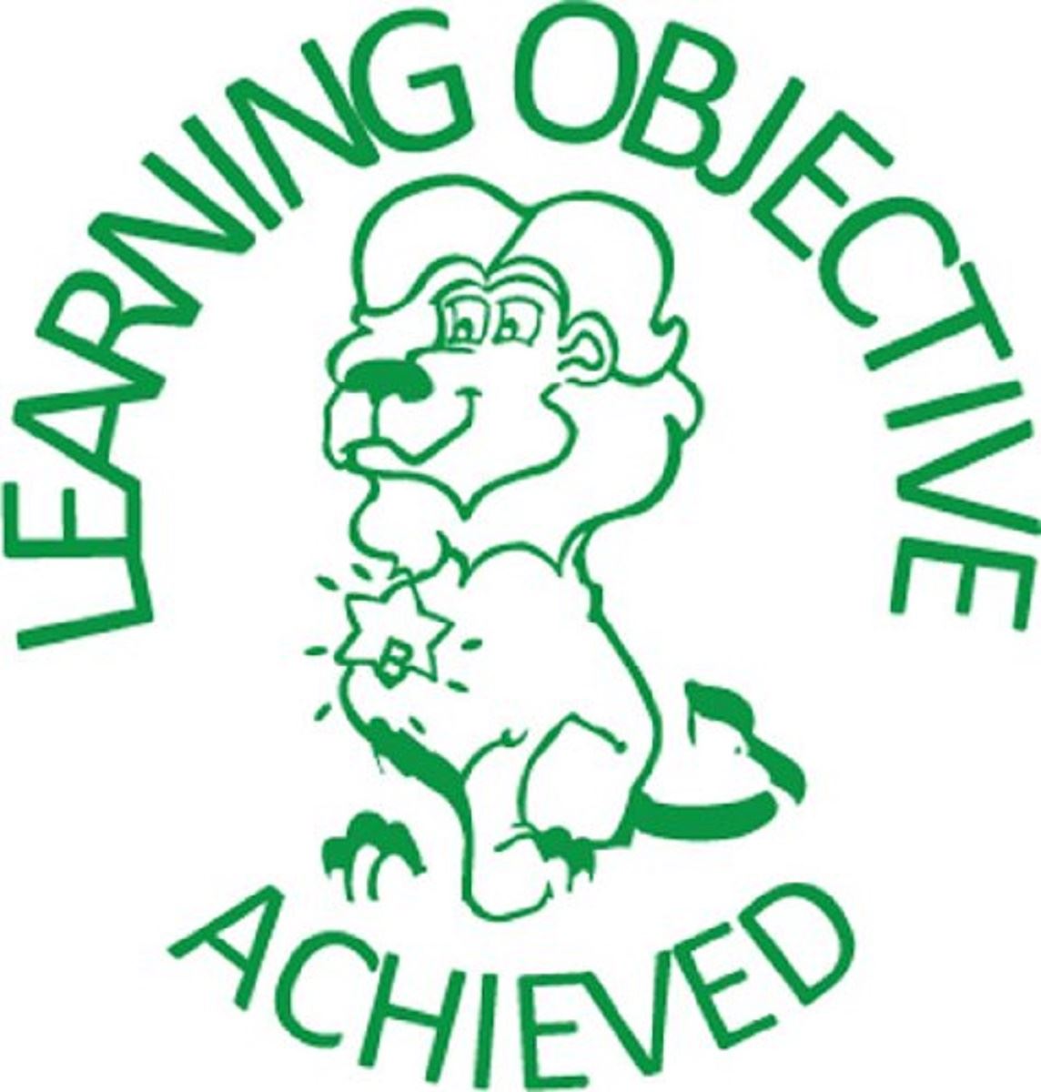 Learning Objective Achieved - Self inking teacher reward xstamper xclamations stamp