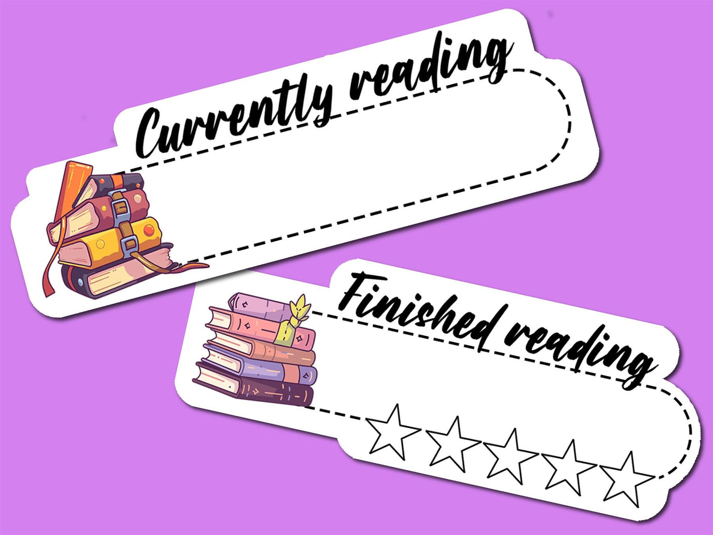 66 Book Reading Tracker Shaped Reward Stickers for Teachers, Parents, Planners
