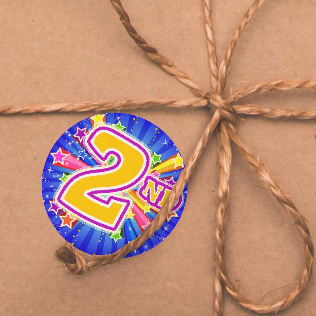 144 2nd place Sports Day Star 30mm Reward Stickers for Teachers, Parents and Schools