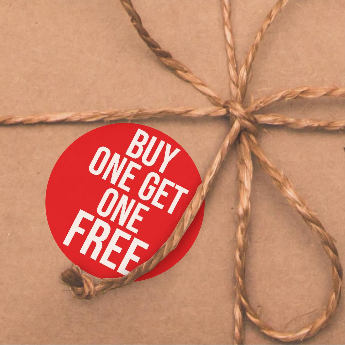 144 Buy One Get One Free 30mm Glossy Stickers Product Gift Packaging Seal Labels