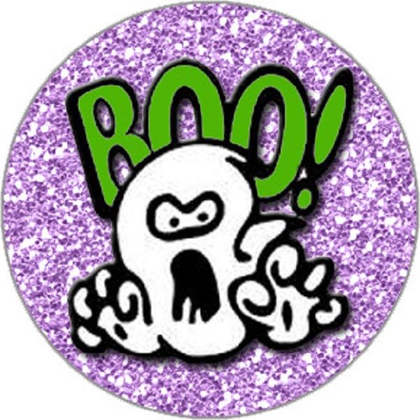 144 Boo Halloween Ghost 30mm Round Children's Reward Stickers - Teachers or Parents