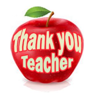 144 Thank you Teacher 30mm Apple themed Reward Stickers for School, Parents