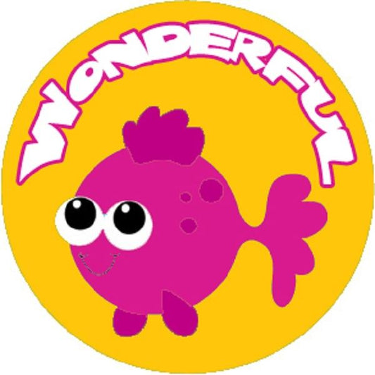 144 Sea Life Creatures Praise Words 30mm Children's Reward Stickers for Teachers or Parents