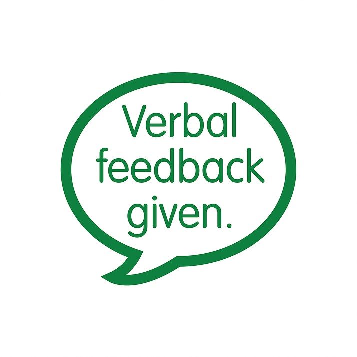 Verbal Feedback Given - Self inking teacher reward xstamper xclamations stamp