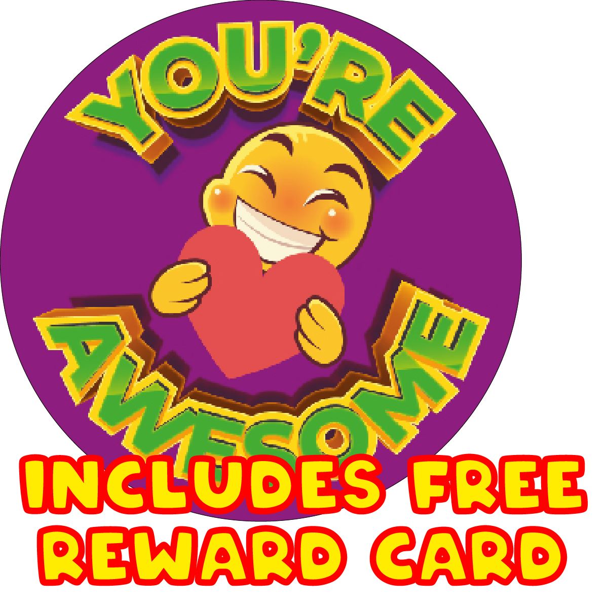 144 Praise Word Smiles 30mm Glossy Reward Stickers