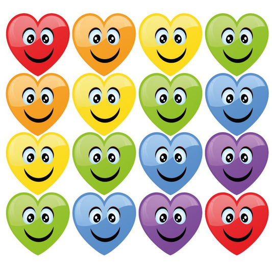 288 Heart Smiles 20mm Shaped Children's Reward Stickers for School Teachers or Nurses