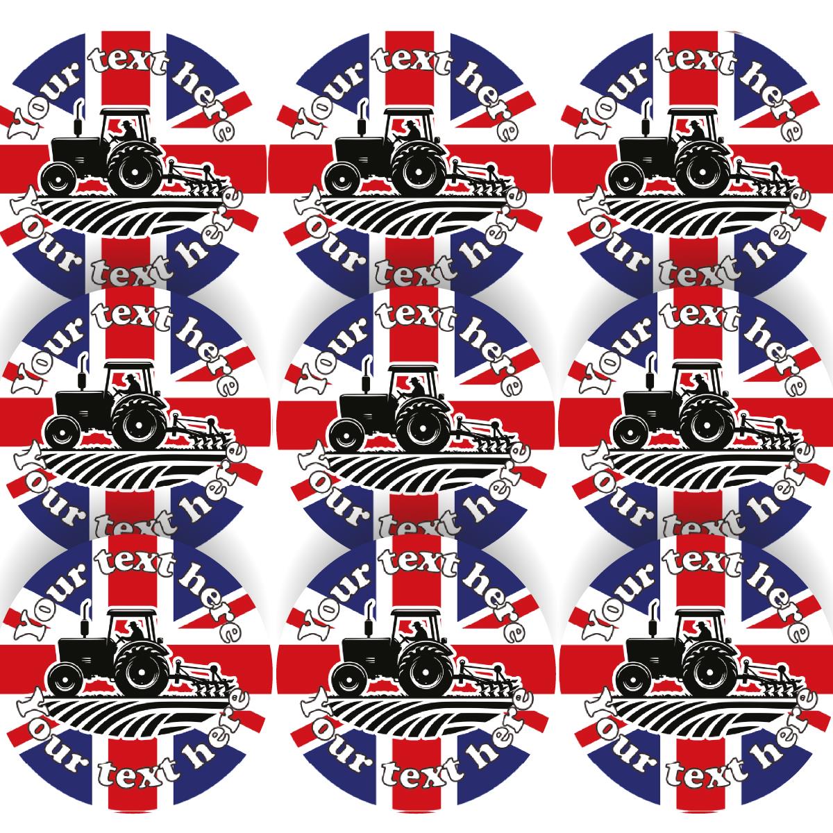 144 Personalised British Farming 30mm Reward Stickers for School Teachers, Parents