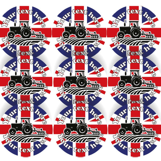144 Personalised British Farming 30mm Reward Stickers for School Teachers, Parents