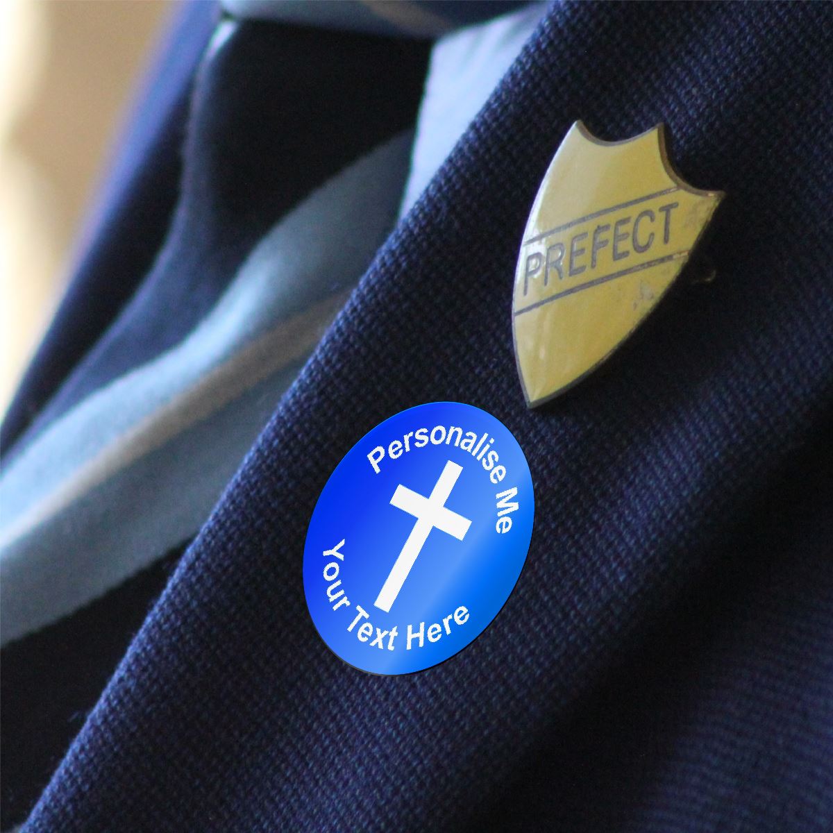 144 Personalised Christian Cross 30mm Reward Stickers for School Teachers, Parents and Nursery