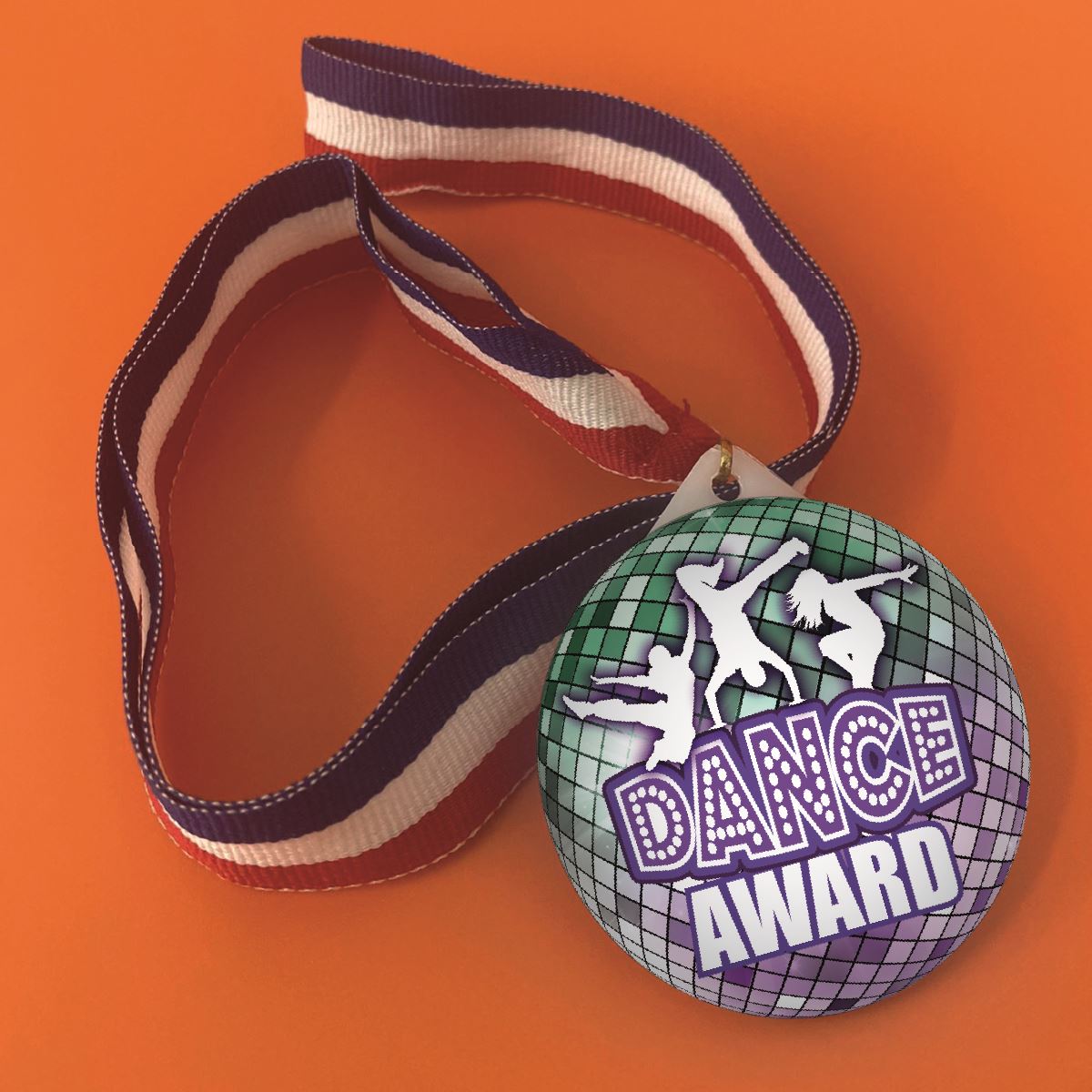 Dance Award Large 55mm Plastic Medal  FREE Ribbon and Certificate