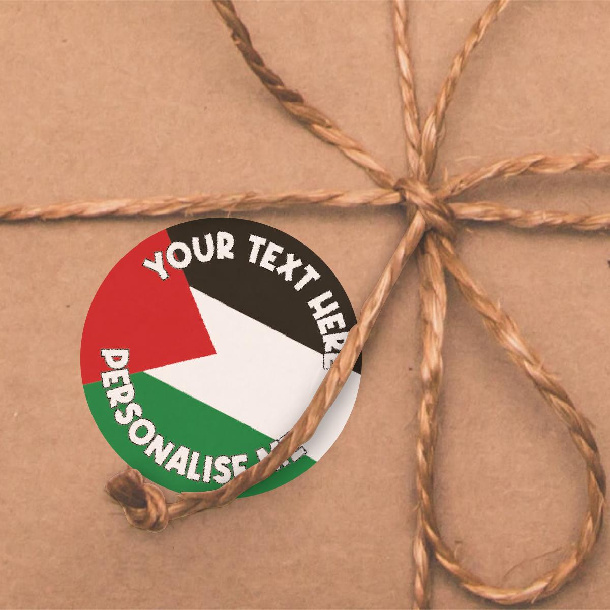 144 Palestine Flag Personalised Awareness 30mm Stickers Teachers, Parents, Schools