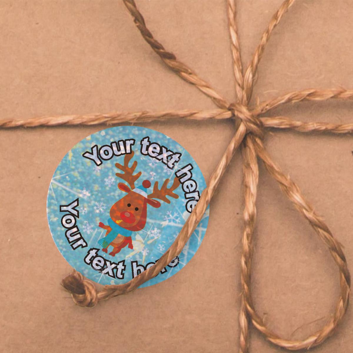 96 Personalised Sparkle Christmas Friends 30mm Reward Stickers + 60 Free Sparkle Smiles for School Teachers, Parents Nursery