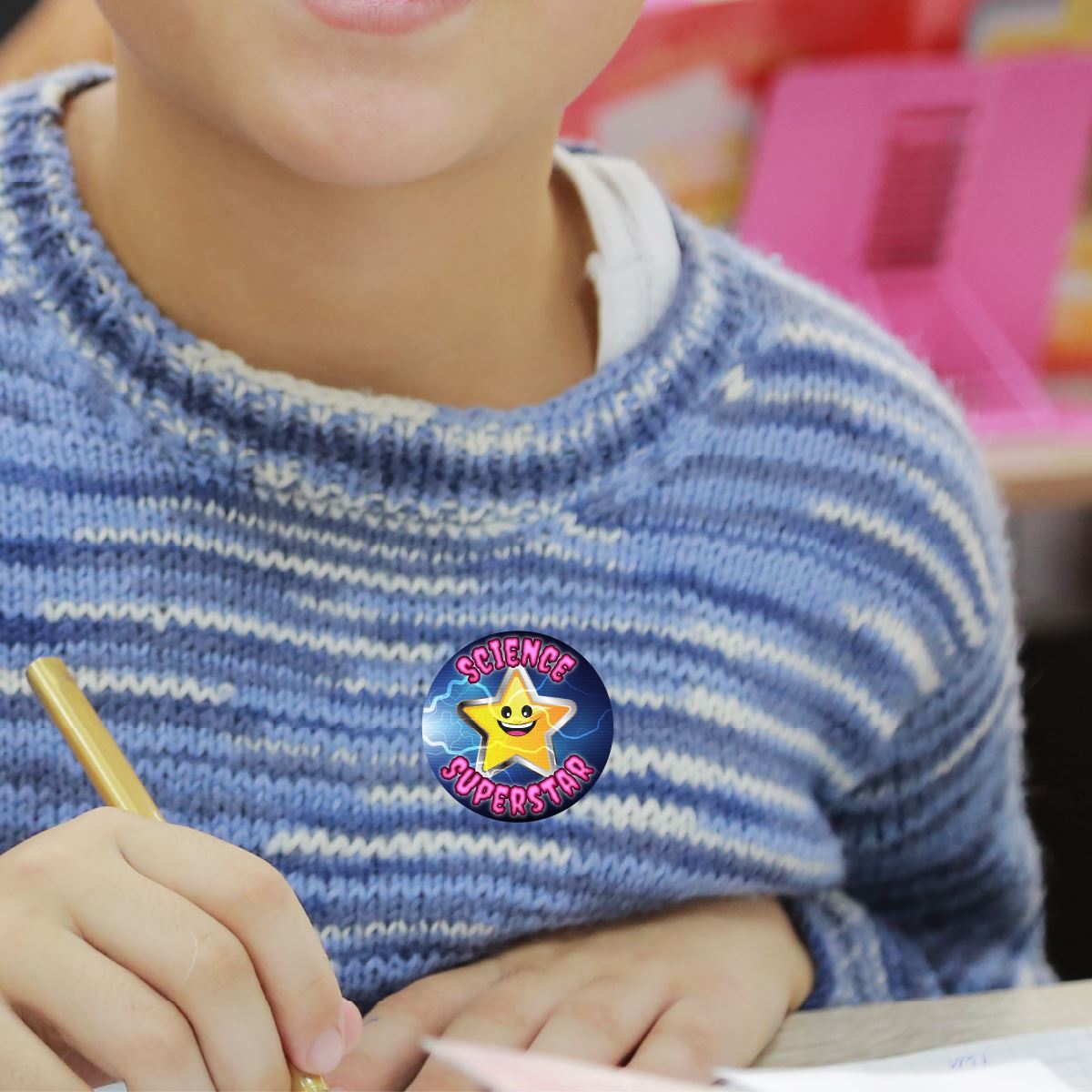 144 Superstar Science 30mm Reward Stickers for Teachers, Parents and Party Bags