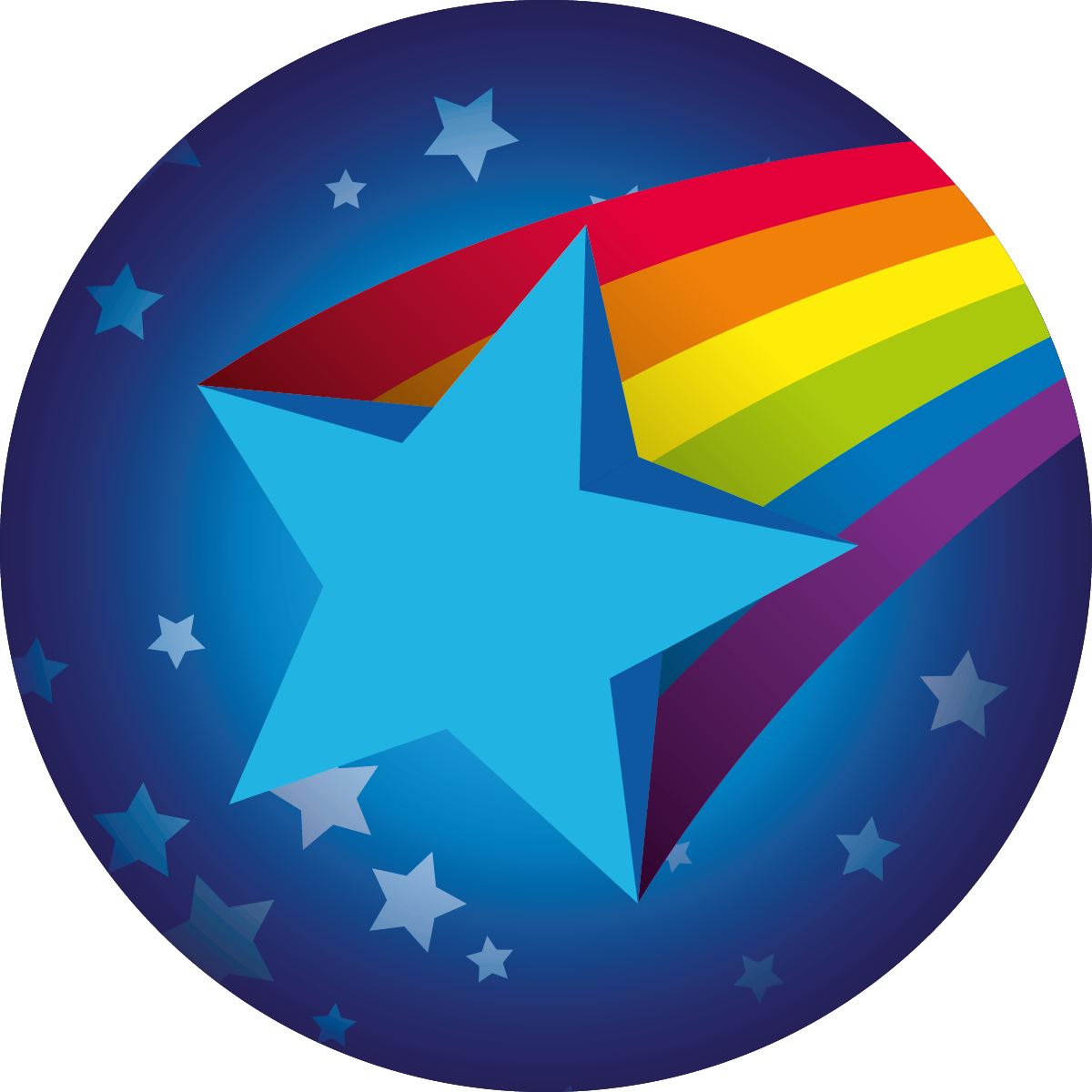 120 Mixed Berry Rainbow Star Smiles 30mm Scented Reward Stickers for Teachers, Parents and Party Bags