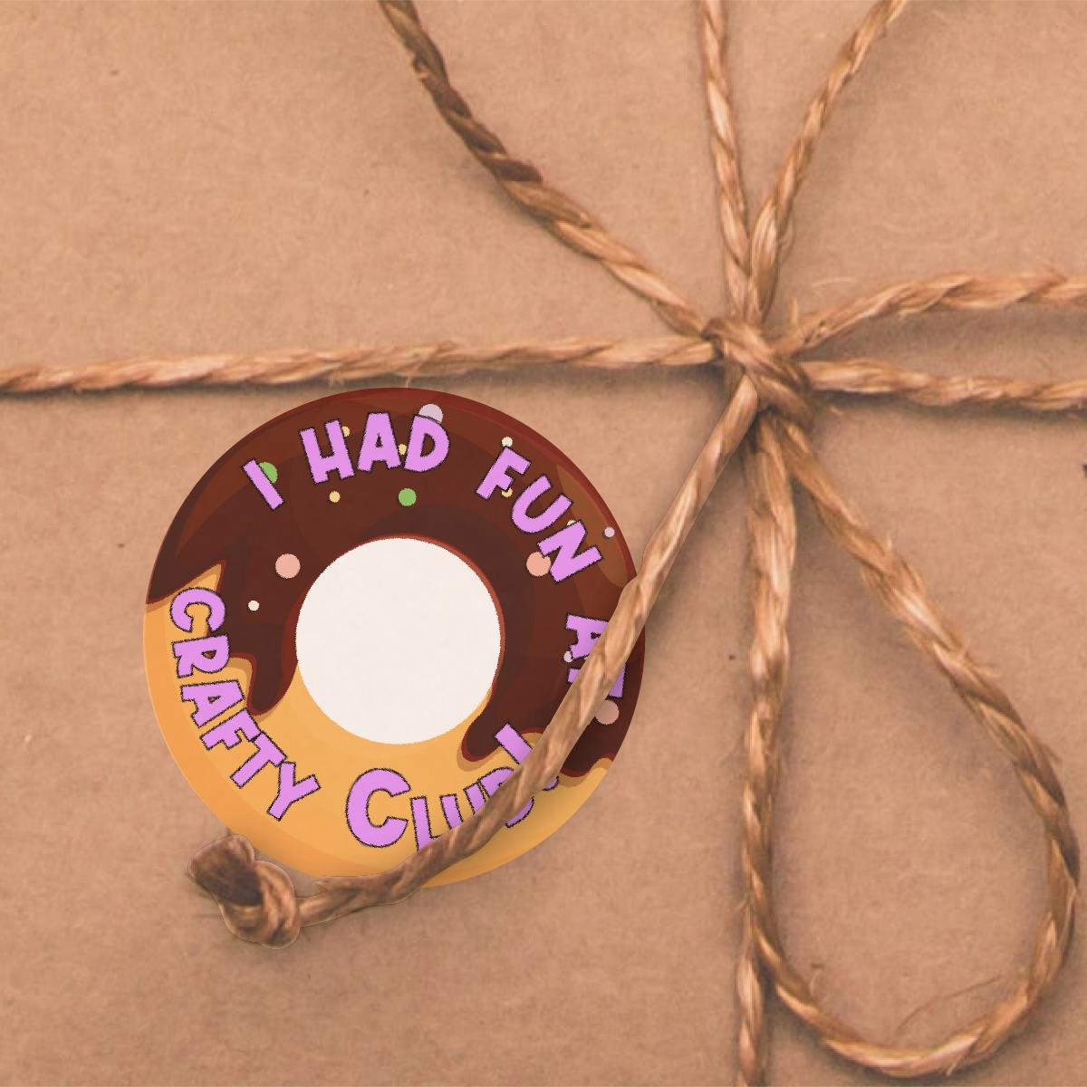 120 Chocolate Scented Donut Personalised Stickers - Personalised 30mm Scented  Stickers - For Teachers Nursery Parents