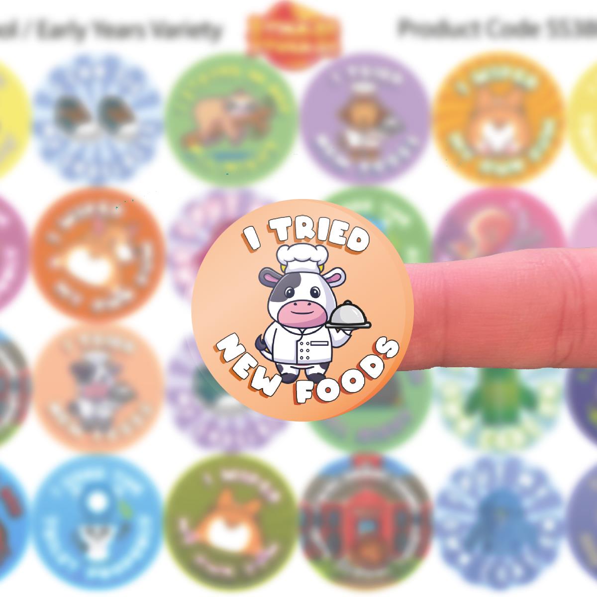 144 Pre School/Early Years Variety Pack 30mm Reward Stickers for Teachers and Parents