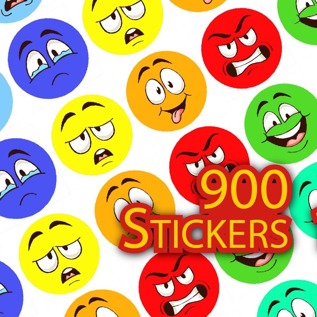 900 Mini Moods Dots 10mm Spot Stickers for Teachers Planners Parents Mental Health