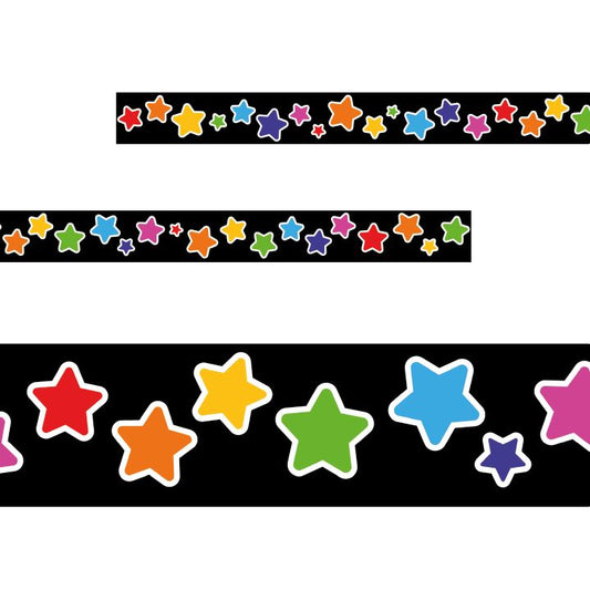 Colourful Stars Classroom Trimmers 14.25m long Notice Board Display Borders