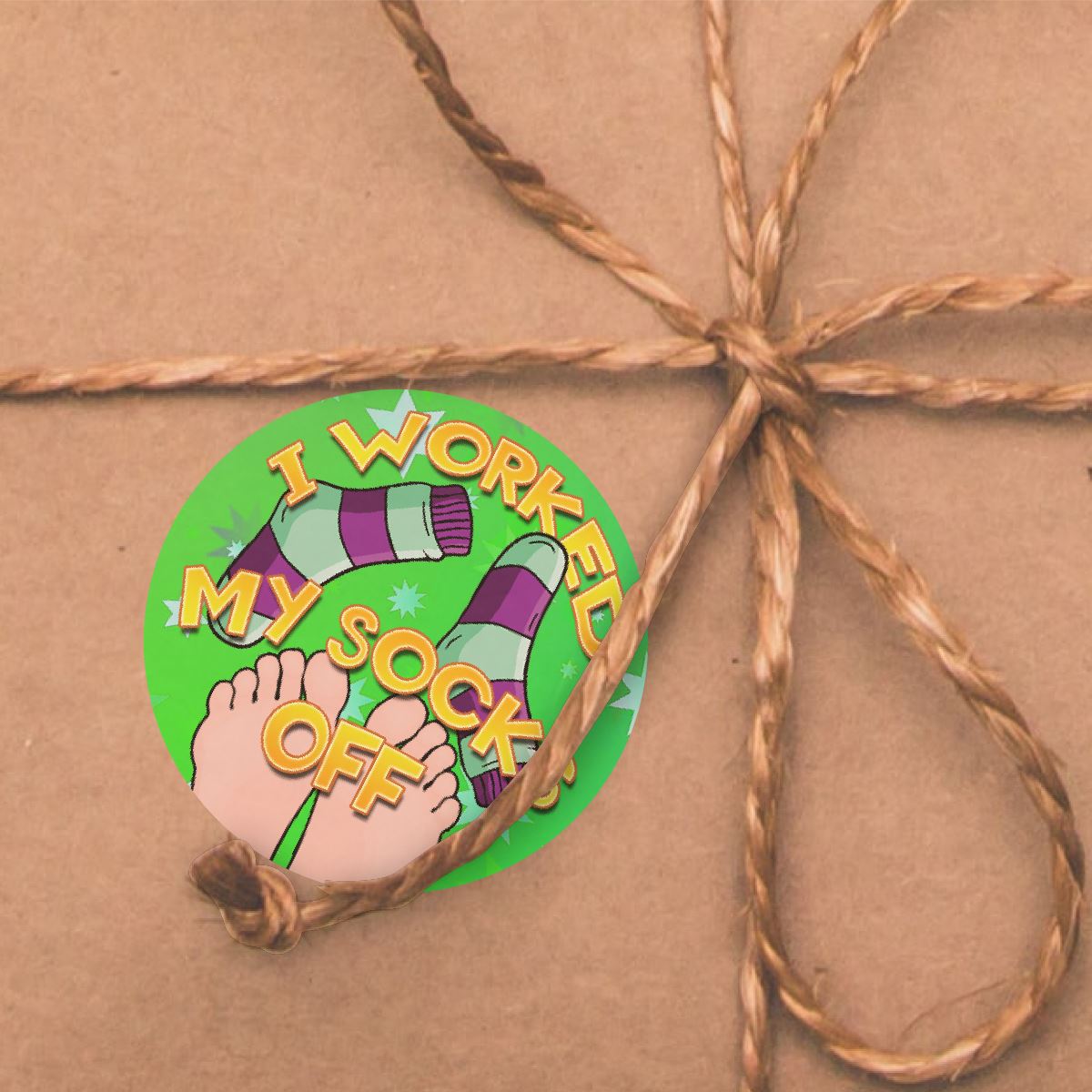 144 I worked my socks off 30mm Reward Stickers for School Teachers, Parents