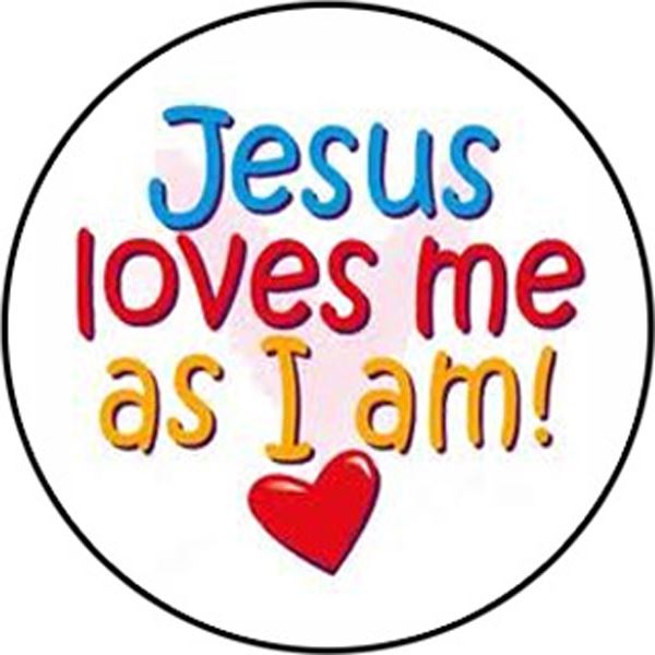 144 Smile! Jesus Loves You 30mm Round Children's Christian Reward Stickers - Teachers or Parents