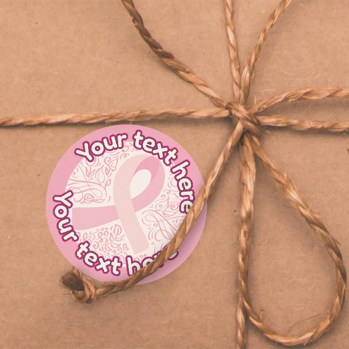 144 Breast Cancer Awareness Personalised 30mm Stickers Teachers, Parents, Schools