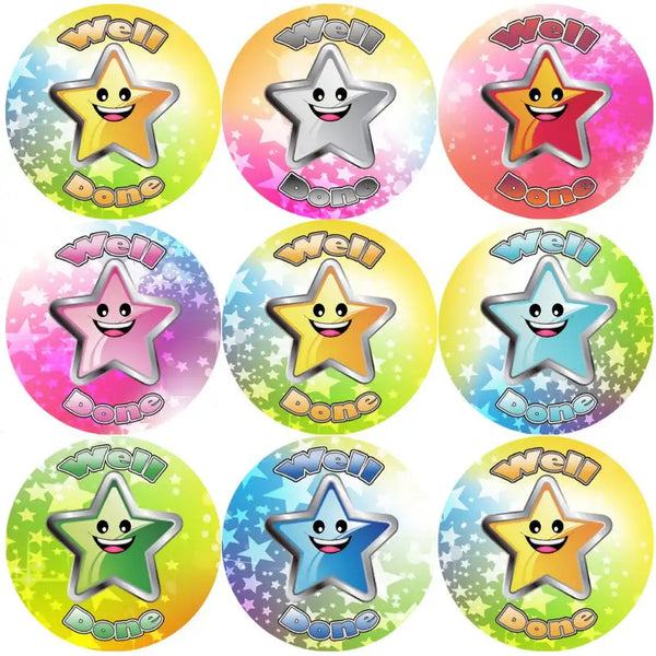 144 Well Done Themed Teacher Reward Stickers - Large - Sticker Stocker