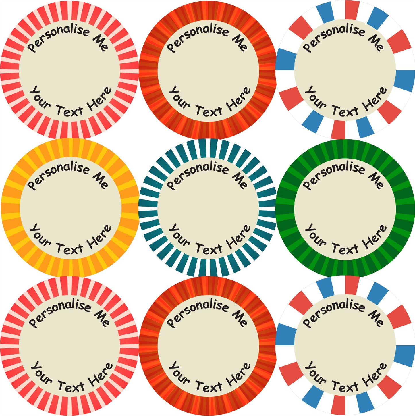 144 Personalised Rock Candy 30mm Reward Stickers for School Teachers, Parents and Nursery