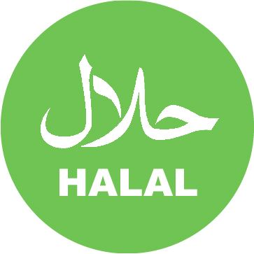 144 Halal themed 30mm Stickers Glossy Recycle Packaging Labels