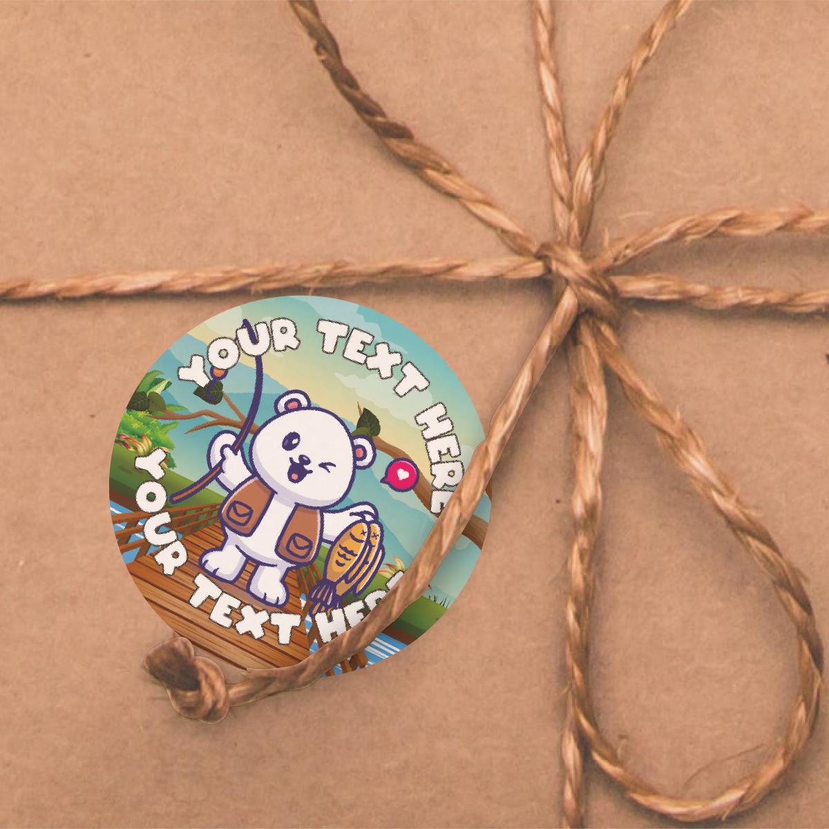 144 Personalised Fishing/Angling 30mm Reward Stickers for Clubs, schools, children