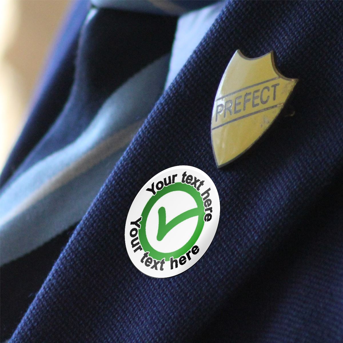 144 Personalised Green Tick 30mm Reward Stickers for School Teachers, Parents and Nursery