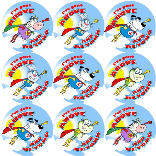 144 I've Gone Above and Beyond  30mm Reward Stickers for Teachers or Parents
