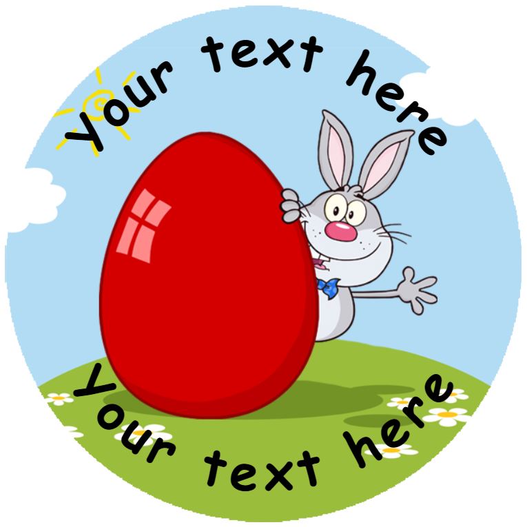 144 Personalised Easter Bunny 30mm Reward Stickers for School Teachers, Parents and Nursery