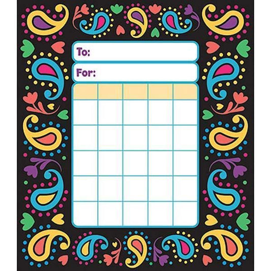 Perfectly Paisley Incentive Chart Pad & 150 Free Reward Stickers