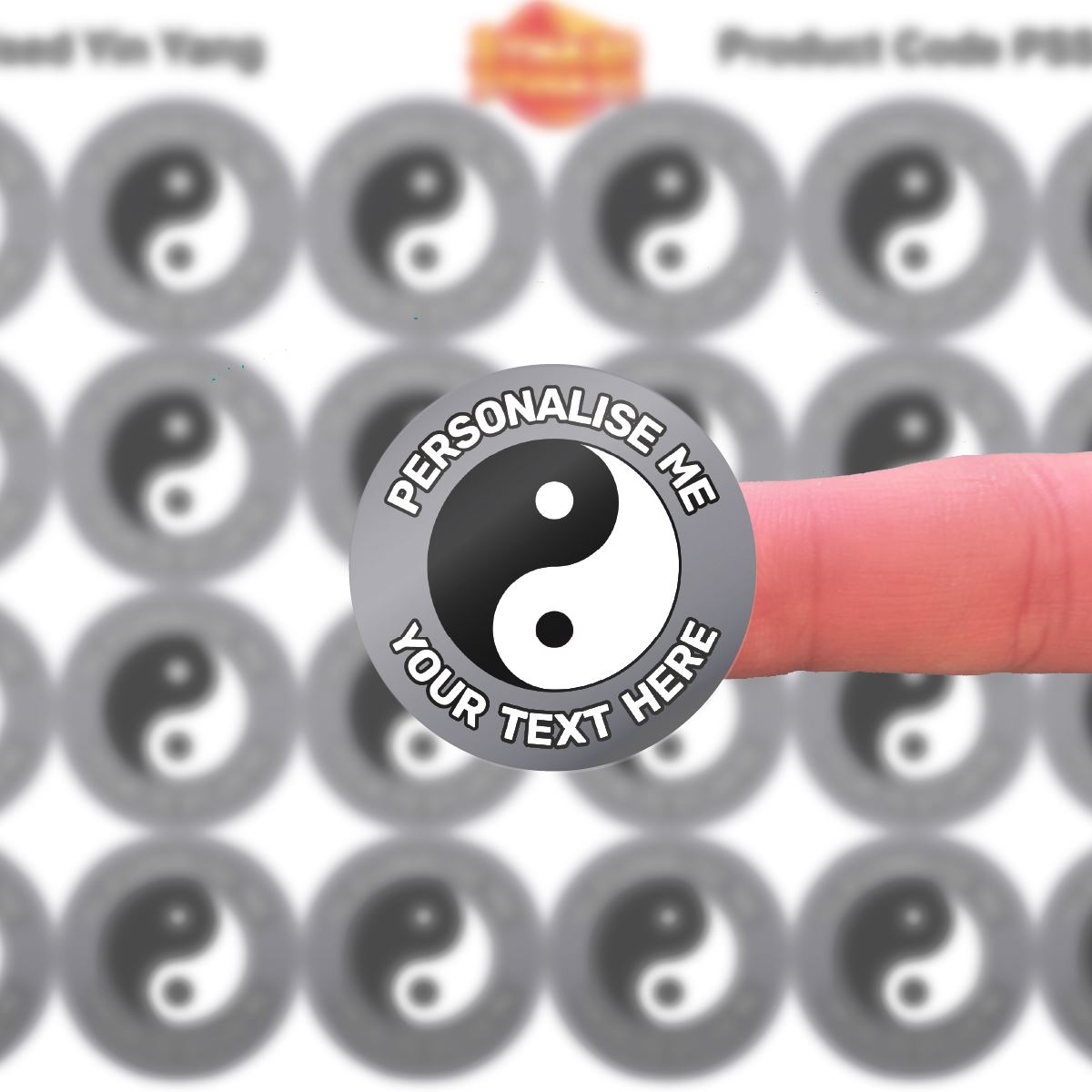 144 Yin and Yang Personalised 30mm Reward Stickers for School Teachers
