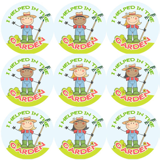 144 Gardener Rewards 30mm Reward Stickers for Teachers or Parents