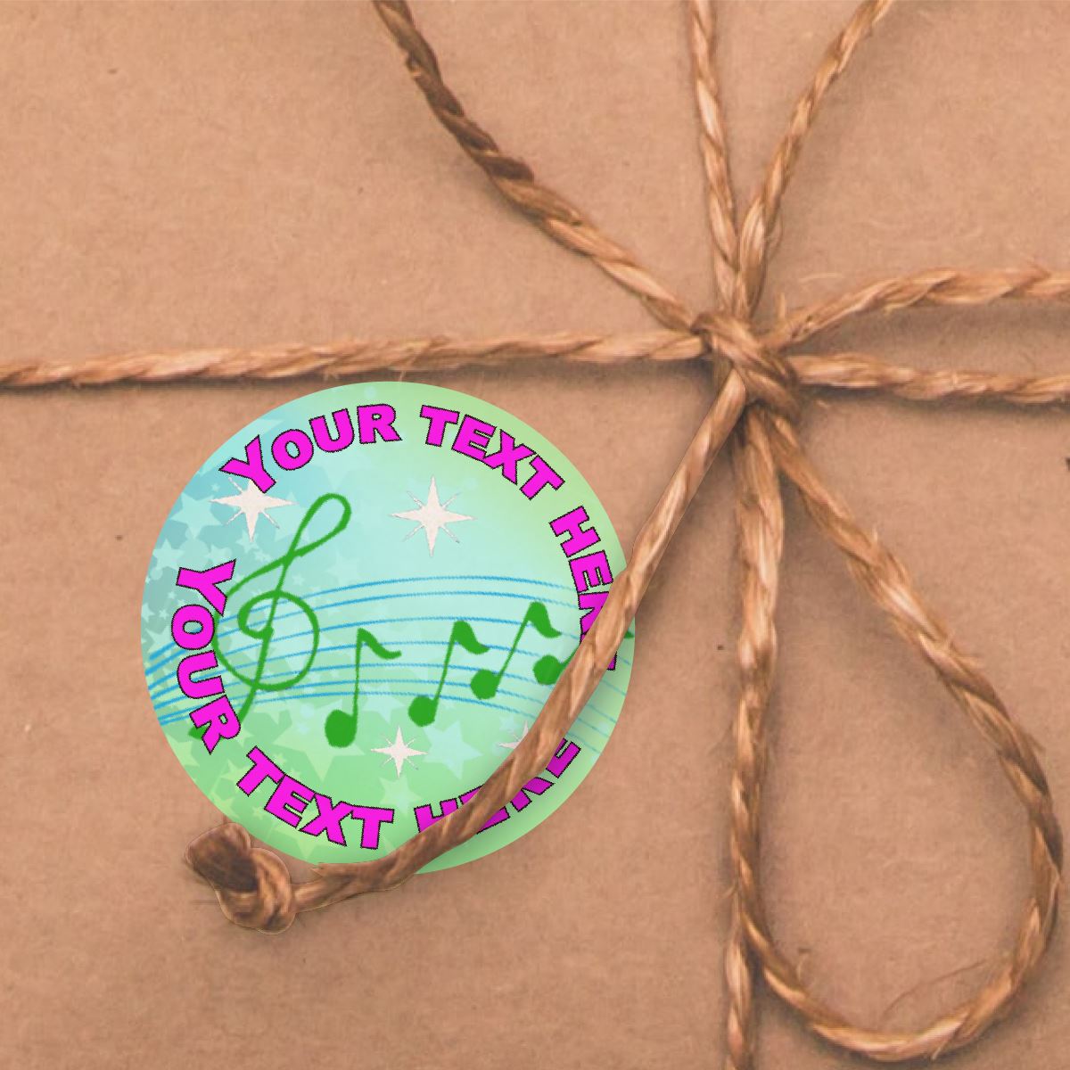 144 Personalised Music Awards 30mm Reward Stickers for School Teachers, Parents and Nursery