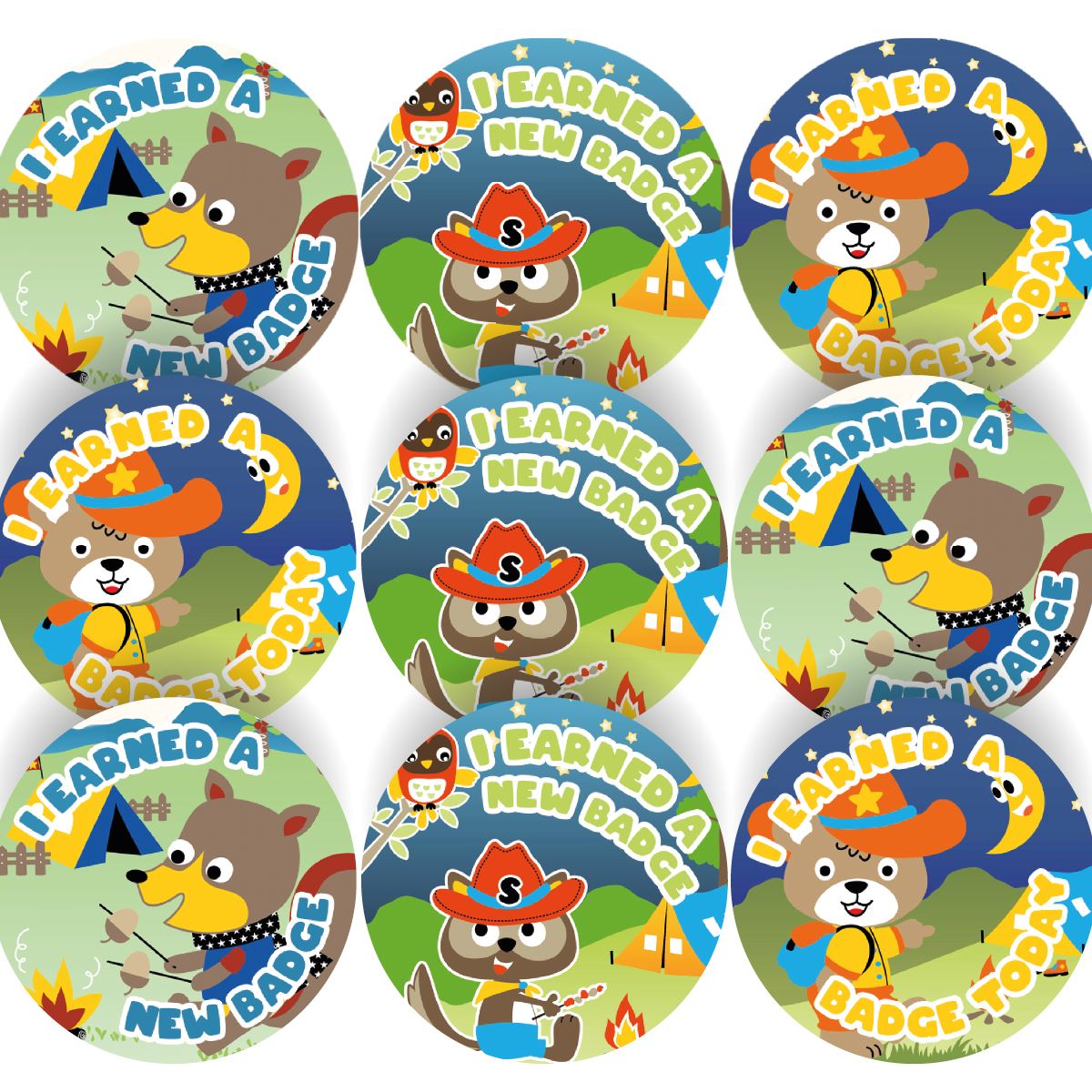Animal Scouts Badge Stickers - 30mm - Glossy Reward Stickers - Forest School, Scouts, Teachers