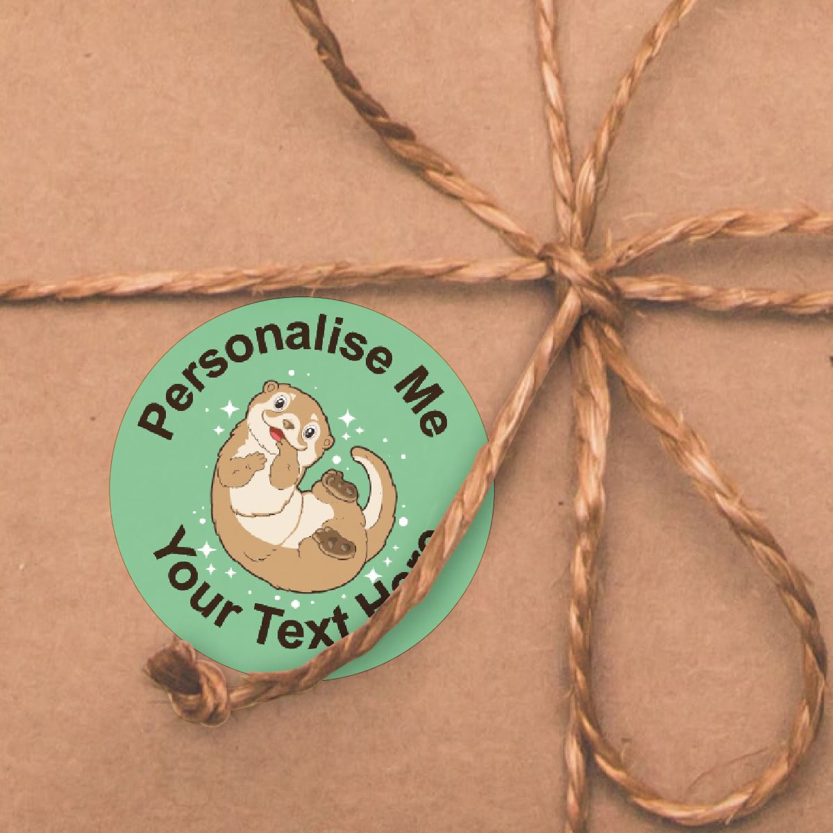144 Personalised Cute Otters 30mm Reward Stickers for School Teachers, Parents and Nursery