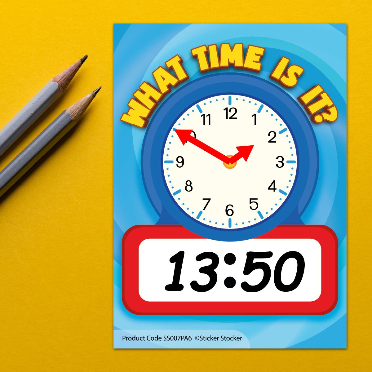 A6 Telling the Time Blank Clock Note Pad 100 Sheet Incentive Chart Rewards