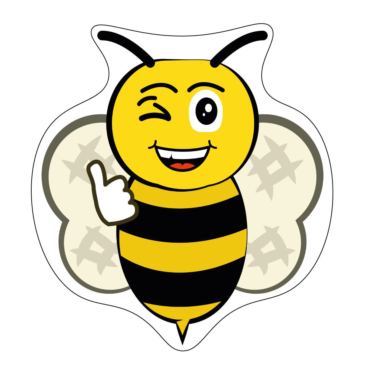 288 Bee Smiling 20mm Shaped Children's Reward Stickers for School Teachers or Nurses