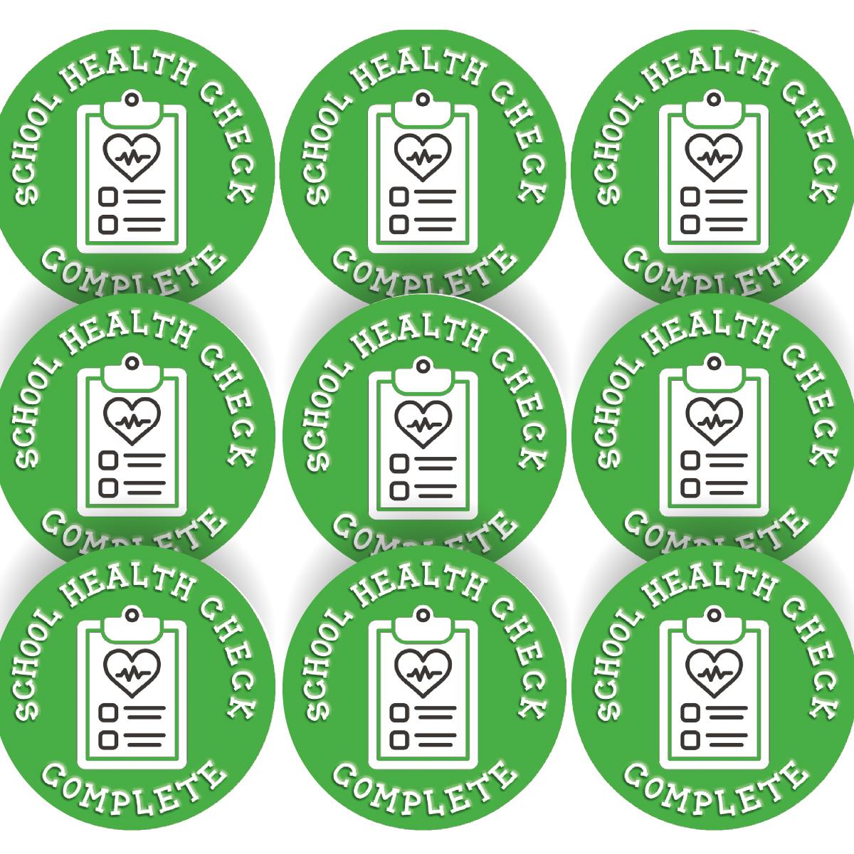 144 School Health Check 30mm Children's Bravery Reward Stickers for Teachers or Nurses