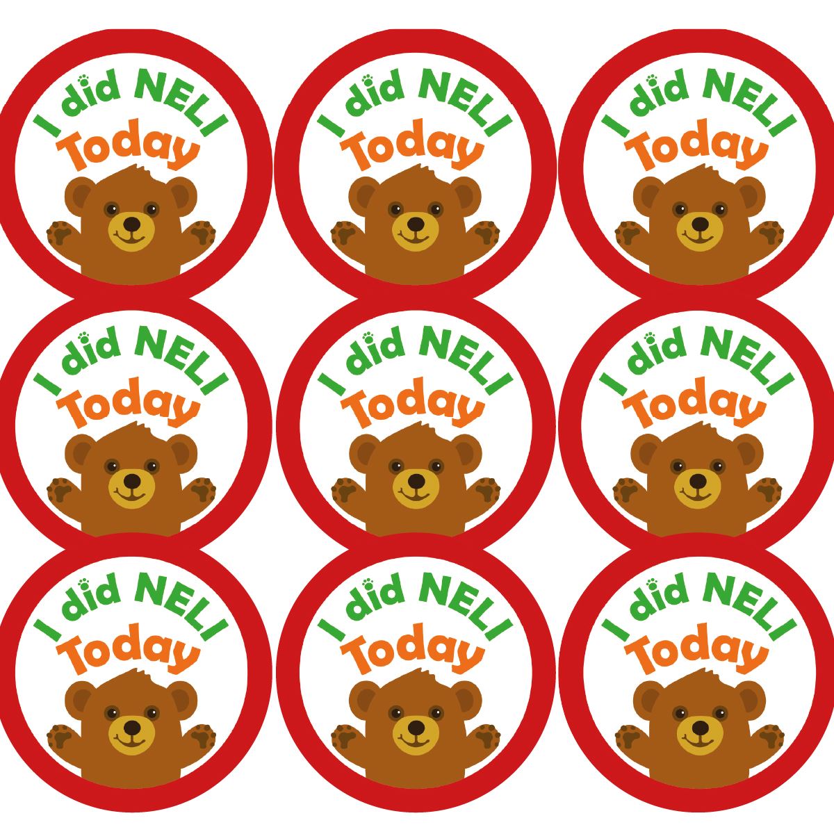 144 I did NELI today - 30mm - Glossy Reward Literacy Stickers for Teachers & Parents
