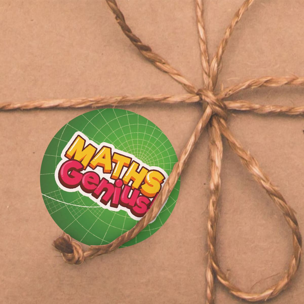 144 Maths Genius - 30mm - Glossy Reward Stickers for Teachers & Parents
