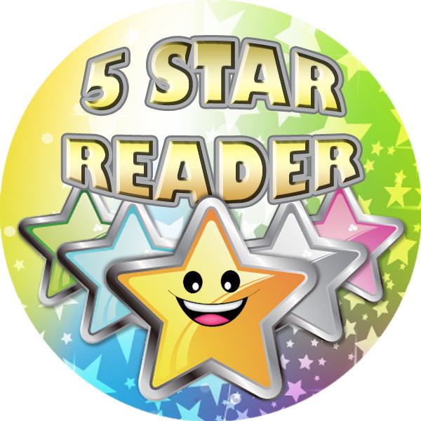 144 5 Star Reader 30mm Reward Stickers for Teachers, Parents and Party Bags