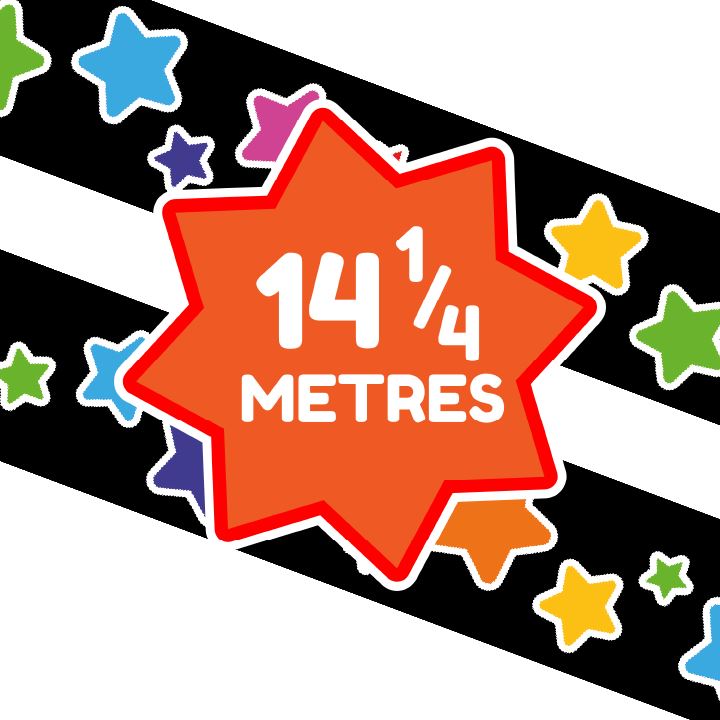 Colourful Stars Classroom Trimmers 14.25m long Notice Board Display Borders