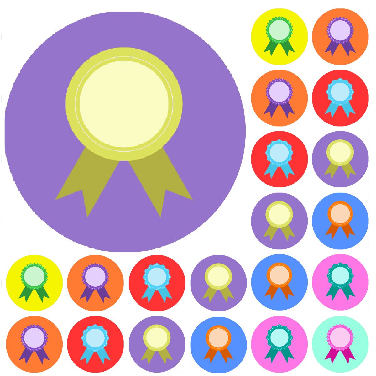 900 Mini Colourful Rosettes Award Dots 10mm Spot Reward Stickers for Teachers and Planner Charts